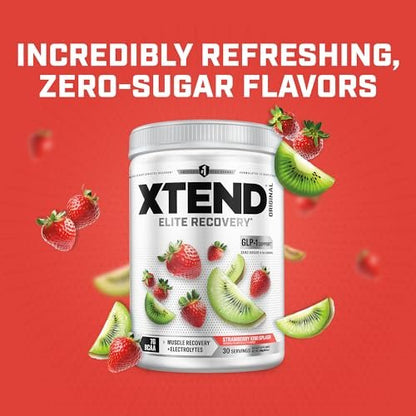 Xtend Original BCAA Powder, 7g BCAAs and 2.5g L-Glutamine for Muscle Recovery Hydration and Lean Muscle, Sugar Free Intra and Post Workout Drink with Electrolytes, Blue Raspberry Ice, 30 Servings