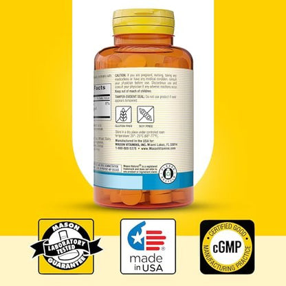 Mason Natural Magnesium Gluconate 550 mg, 100 Day Supply for Normal Healthy Heart and Nervous System Support