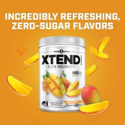 Xtend Original BCAA Powder - Mango Madness, 30 Servings - 7g BCAAs & 2.5g L-Glutamine for Muscle Recovery & Hydration, Sugar Free Intra/Post Workout Drink with Electrolytes