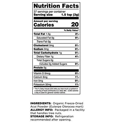 Terrasoul Superfoods Organic Acai Berry Powder, 4 Oz (Pack of 2), Freeze-Dried for Freshness, Omega Fats Boost for Smoothie Bowls, and Antioxidant-Packed Superfoods Recipes - görsel 7