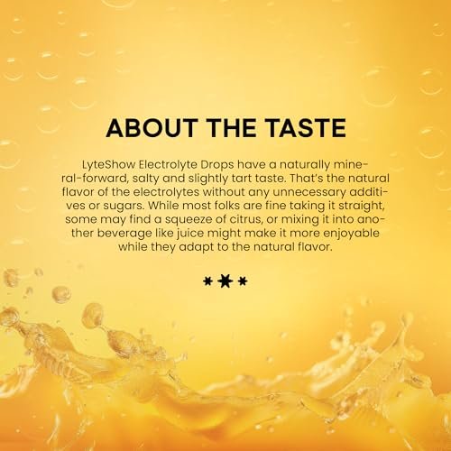 LyteShow - Electrolyte Drops for Rapid Rehydration + Digestion + Brain + Energy + Immunity | No Sugar | Trace Minerals | Unflavored, Subtle Mineral Taste - 40 Servings (Magnesium, Potassium, Zinc) - görsel 16