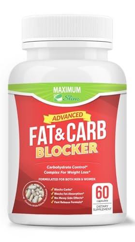 Maximum Slim Fat & Carb Blocker Pure Kidney Bean Extract for Weight Loss and Appetite Suppressant, 60 Count
