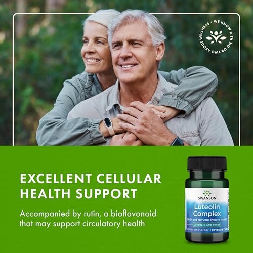 Swanson Luteolin Complex w/Rutin - Brain – Brain Support: Luteolin and rutin work synergistically to support – Image 1
