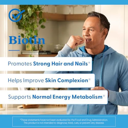 Doctor's Best Biotin Vitamin Supplement 5000 mcg for Men & Women - Biotin Capsules for Hair Growth Support, Skin, & Nails, Non GMO, Gluten Free, Soy Free, Vegan - 120 Veg Caps