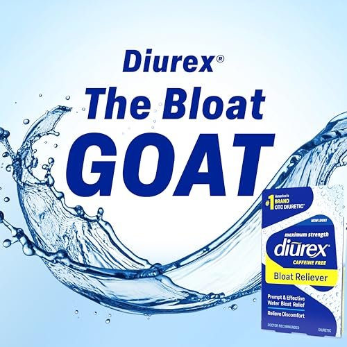 Diurex Caffeine-Free Bloat Relief, Maximum Strength, Relieve Water Bloat Discomfort, Up to 6 Hours of Relief, 48 Count - görsel 2