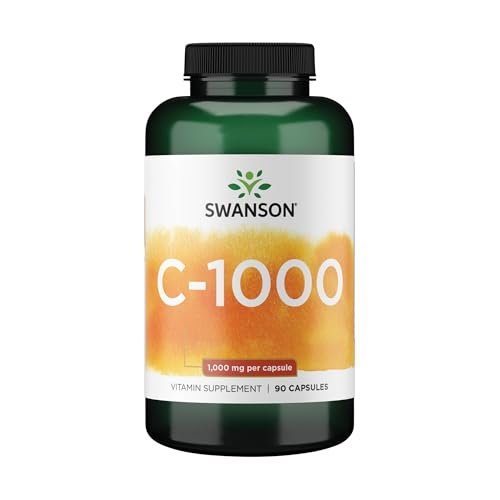 Swanson Vitamin C w/Rose Hips - Herbal Supplement Promoting Skin Health, Heart Health & Immune System Support - Natural Formula Promoting Protection & Wellness - (90 Capsules, 1000mg Each) - görsel 1
