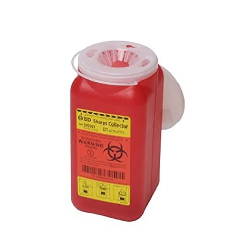 BD Sharps Collector 1.4 qt – Personal Healthcare Sharps Disposal Container - görsel 1