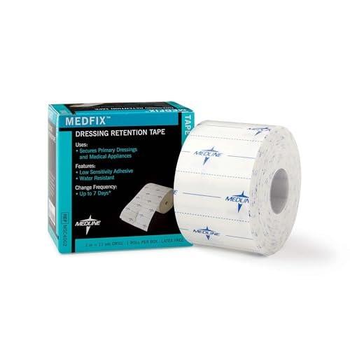 Medline MedFix Dressing Retention Tape with S-Release Liner, 2" x 11 yd, White, Non-Woven - görsel 4