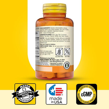 MASON NATURAL Probiotic Acidophilus with Bifidus, 50 Day Supply, Supports Healthy Normal Digestion, Strawberry Flavor, 100 Chewable Wafers