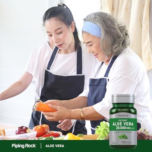 Piping Rock Aloe Vera Supplement | 150 Softgels | Concentrated Herbal Extract | Non-GMO and Gluten Free Formula - görsel 4