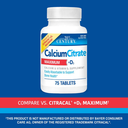 21st Century Calcium Citrate Plus D Maximum – Item Weight: 0.327 pounds – Image 7