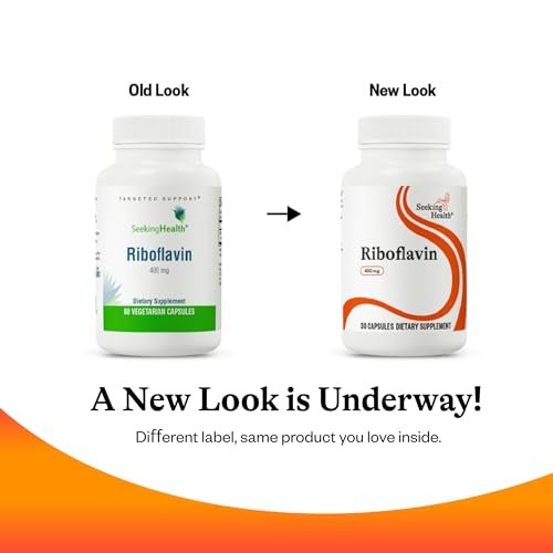 Seeking Health Riboflavin - Vitamin B2 Supplement for Methylation Support - Support Homocysteine Metabolism with Antioxidant Ingredients - 400 mg, 60 Capsules - görsel 2