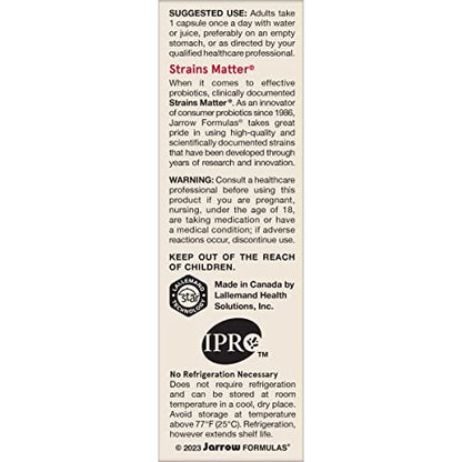 Jarrow Formulas Probiotics for Women and Men Digestive Health - Probiotic Nutritional Supplements, Gut Health, 25 Billion CFU, 30 Capsules, 30 Day Supply