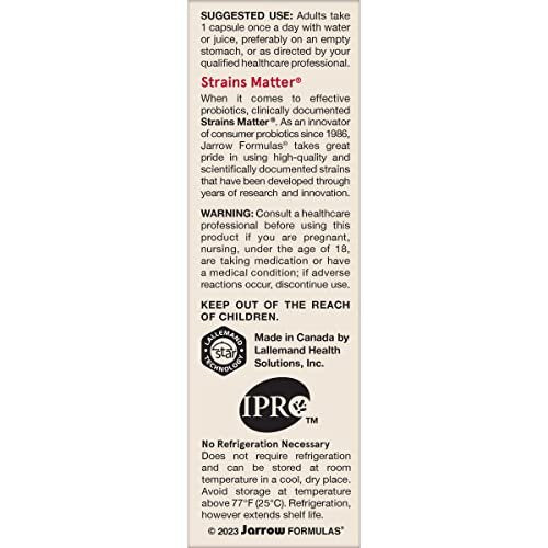 Jarrow Formulas Probiotics for Women and Men Digestive Health - Probiotic Nutritional Supplements, Gut Health, 25 Billion CFU, 30 Capsules, 30 Day Supply - görsel 10