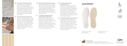 Pedag Summer Terry Cotton Sockless Insoles | Barefoot Inserts | Handmade in Germany | Absorbs Sweat & Controls Odor | Wear Without Socks | Washable | US Women 8/ Men 5/ EU 38 | White | 3 Pair
