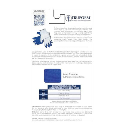 Truform Donning Gloves for Medical Compression Stockings Pantyhose Support Tights, Increased Grip and Protection, 1 Pair, Large