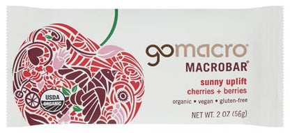 Gomacro Bar Sunny Uplift Cherries Berries Organic, 2 Ounce