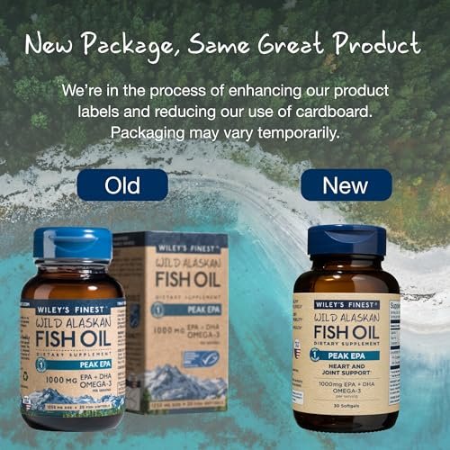 Wiley's Finest Wild Alaskan Fish Oil Peak EPA - Triple Strength Peak EPA & DHA Supplement - 1000mg Fish Oil - Omega-3s for Joint Health Support - 30 Softgels (30 Servings) - görsel 5