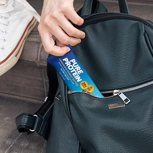 Pure Protein Chocolate Peanut Butter Protein Bars – 20g Protein, 3g Sugar, 190 Calories (12 count) Low Sugar* High Protein Snack - Gluten Free - Perfect for a Healthy Snack - görsel 12
