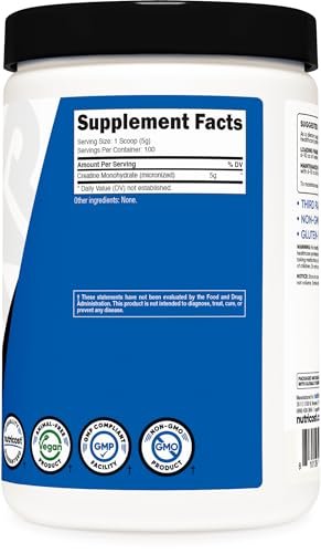 Nutricost Creatine Monohydrate Micronized – Container Size: 500g (17.9 oz) – Image 10