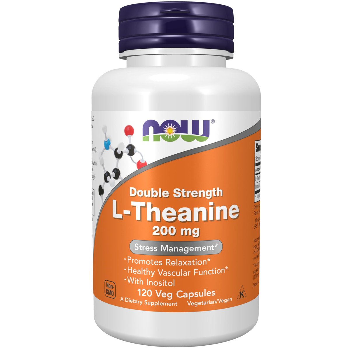 NOW Foods Supplements, L-Theanine 200 mg – Enhanced Mental Clarity: By reducing stress-related mental fog, this – Image 3