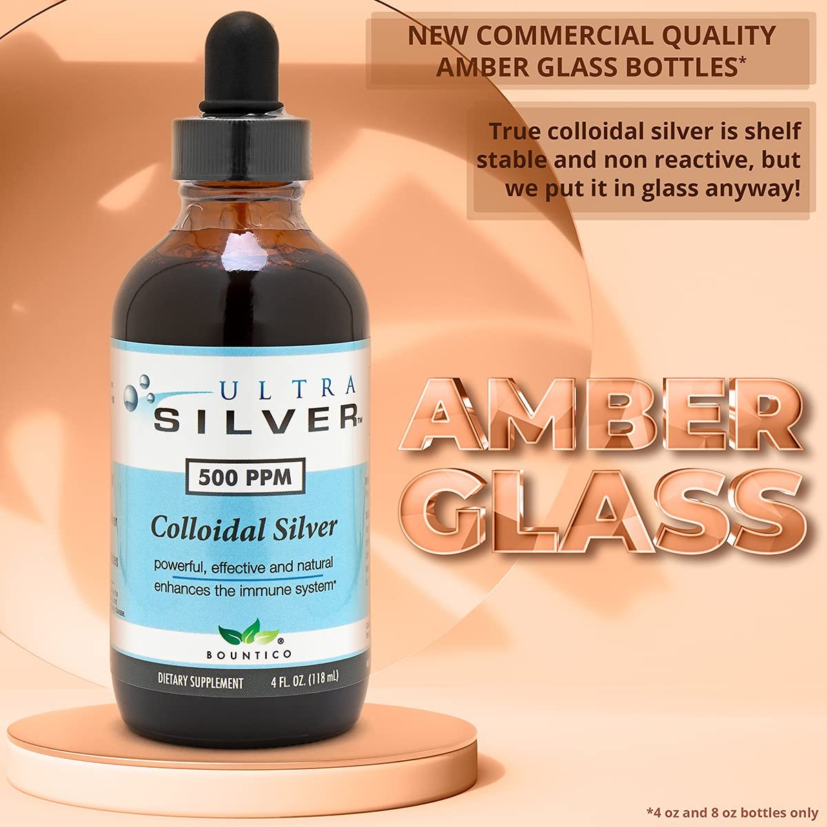 Ultra Silver® Colloidal Silver | 500 PPM, 4 Oz (118mL) | Mineral Liquid Supplement | True Colloidal Silver - with Dropper - görsel 13