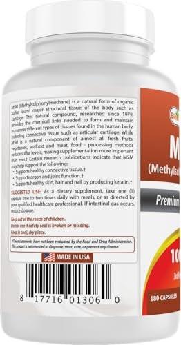 Best Naturals MSM 1000 mg 180 Capsules