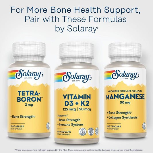 SOLARAY Vitamin D3 K2, K2 D3 Vitamin Supplement for Calcium Absorption, Bone Strength, Cardiovascular & Immune Function Support, Made Without Soy, 60-Day Guarantee, 60 Servings, 60 VegCaps