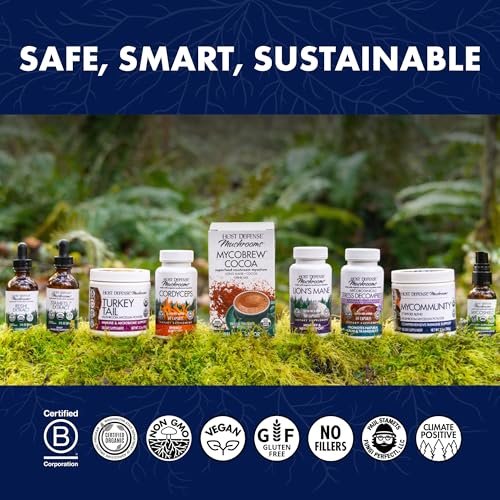 Host Defense Stamets 7 Mushroom Powder - 7 Species Blend - Mushroom Supplement for Immune Support with Royal Sun Blazei, Cordyceps, Reishi, Maitake, Lion's Mane, Chaga & Mesima - 3.5 oz (66 Servings) - görsel 6