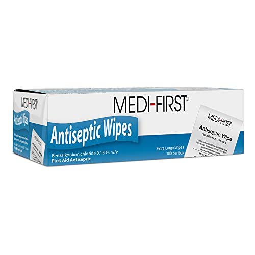 Medique First 21433 Antiseptic Wipes, 100 Per Box - görsel 1