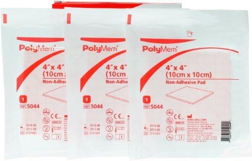 Polymem 4" x 4" Non-Adhesive Pad Wound Dressing, 3 Count (Pack of 1) - görsel 1