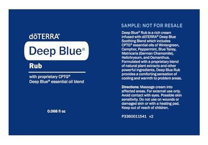 doTERRA Deep Blue Rub Samples, 0.068 Fl Oz (Pack of 10)