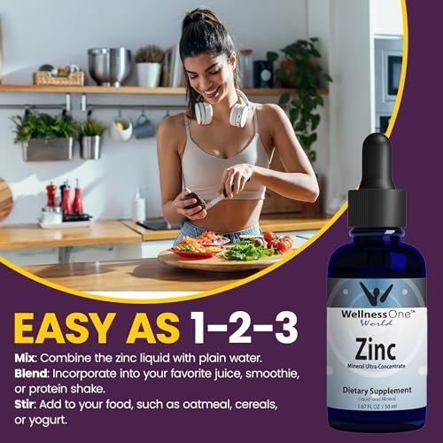 WellnessOne Ionic Liquid Zinc Drops for Immunity Support - Highly Absorbable Zinc Liquid Supplements for Kids & Adults - USA Tested, Vegan, Non-GMO, Gluten-Free, 1.67 fl oz - görsel 7