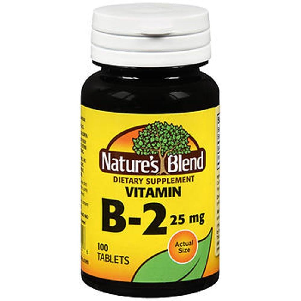 Nature's Blend Vitamin B-2 25 mg 100 Tablets - görsel 2