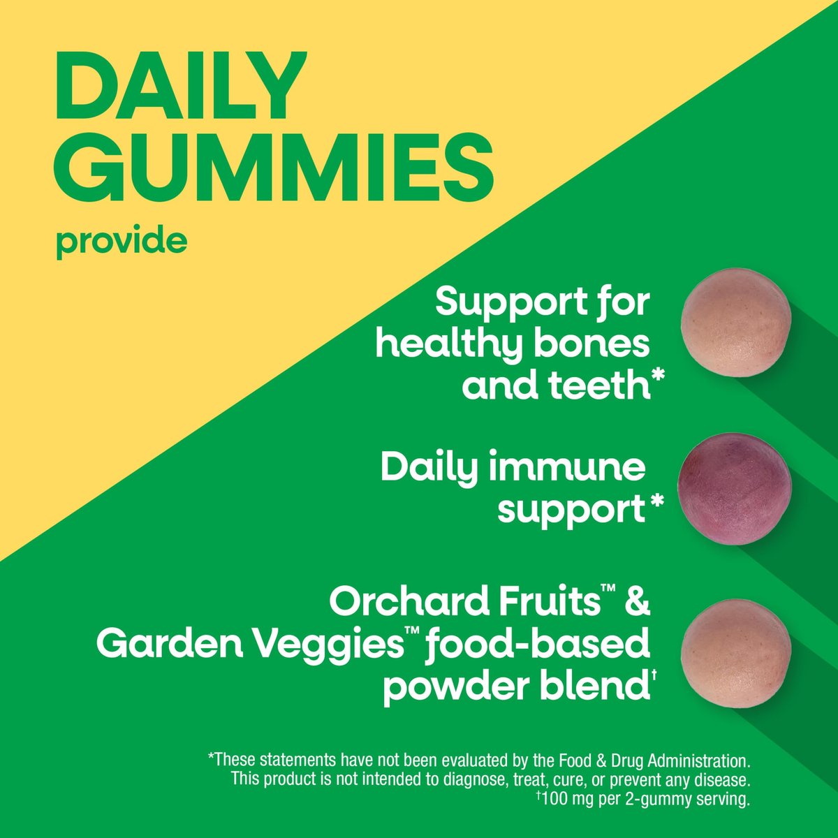 Nature’s Way Alive! Chewable Calcium Gummies with Vitamin D3, Daily Supplement Supports Healthy Bones and Teeth, and Muscle Function*, Strawberry and Raspberry-Lemonade Flavored, 60 Gummies - görsel 5