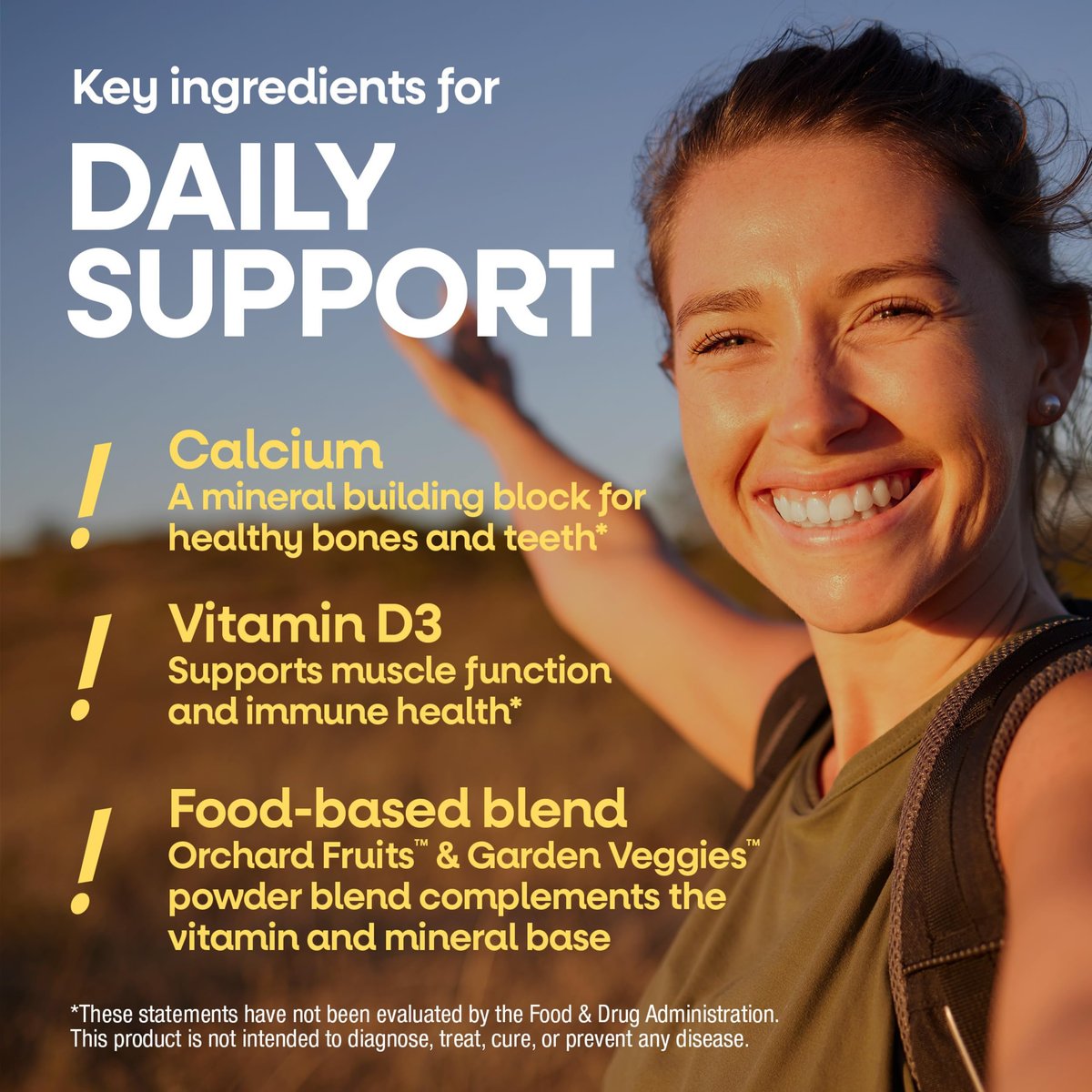Nature’s Way Alive! Chewable Calcium Gummies with Vitamin D3, Daily Supplement Supports Healthy Bones and Teeth, and Muscle Function*, Strawberry and Raspberry-Lemonade Flavored, 60 Gummies - görsel 7