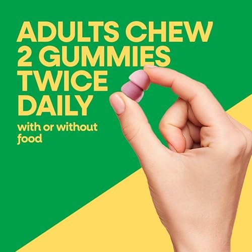 Nature’s Way Alive! Chewable Calcium Gummies with Vitamin D3, Daily Supplement Supports Healthy Bones and Teeth, and Muscle Function*, Strawberry and Raspberry-Lemonade Flavored, 60 Gummies - görsel 10