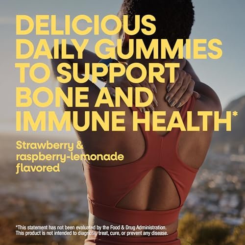 Nature’s Way Alive! Chewable Calcium Gummies with Vitamin D3, Daily Supplement Supports Healthy Bones and Teeth, and Muscle Function*, Strawberry and Raspberry-Lemonade Flavored, 60 Gummies - görsel 4