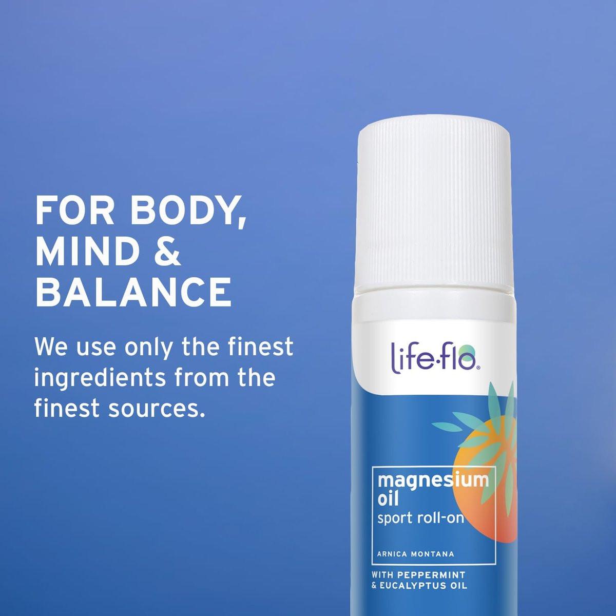 Life-FLO Magnesium Oil Sport Roll-On for Adults and Kids - Magnesium Chloride from Zechstein Seabed Plus Arnica - Calms and Refreshes Muscles and Joints After Exercise - 3oz Roller - görsel 9