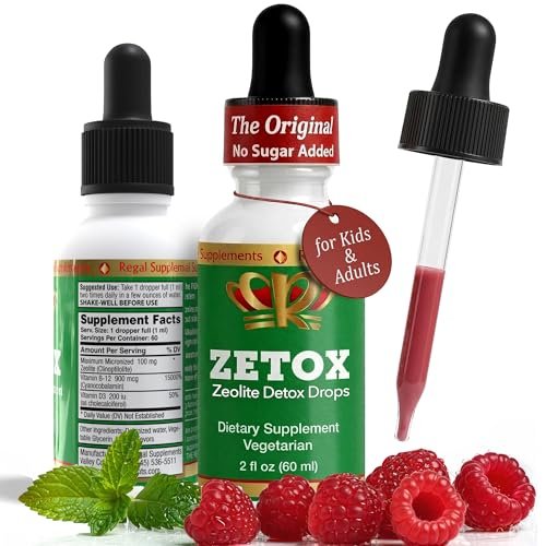 ZETOX | Zeolite Detox for Kids and Adults | Enhanced with Methyl Vitamin B12 and D3 | Premium Grade Liquid Clinoptilolite Zeolite Drops | Supports Gentle Daily Detox, Energy, and Focus (60 Servings) - görsel 3