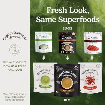 Organic Traditions Amla Powder, Amla Powder Organic from Indian Gooseberry, Wholefood Vitamin C Fruit for Smoothies Juices and Recipes, Superfood Plant Based Non GMO Powdered Amla Fruit, 200g /7oz Bag