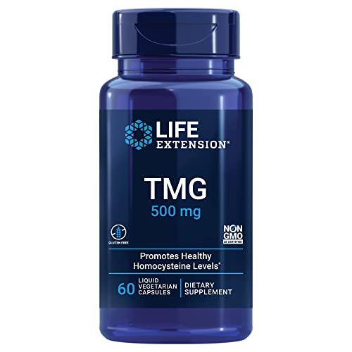 Life Extension TMG, Trimethylglycine, Encourages Healthy Homocysteine Levels, Non-GMO, Gluten-Free, Vegetarian, 60 Capsules - görsel 14