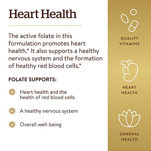 Solgar Folate 1000 mcg, 120 Tablets - 1000 mcg Bio-active Metafolin - Vegan, Gluten Free, Dairy Free, Kosher - 120 Servings - görsel 2
