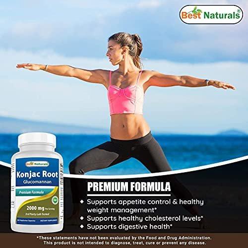 Best Naturals Konjac Root 2000mg, 180 Count - görsel 8