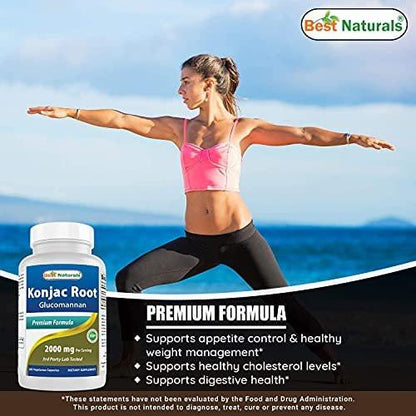 Best Naturals Konjac Root 2000mg, 180 Count