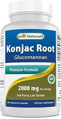 Best Naturals Konjac Root 2000mg, 180 Count - görsel 2