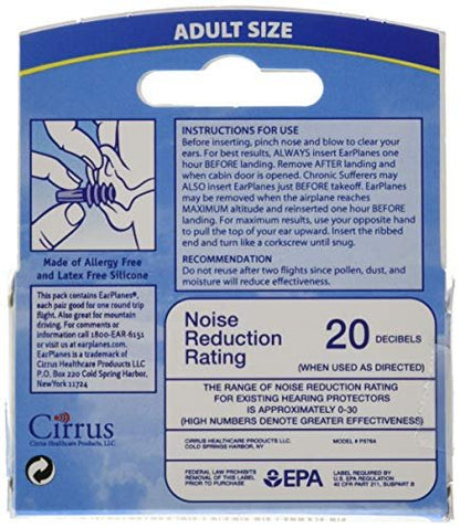 EarPlanes Ear Plugs 1 Pair (Pack of 5) - – Material: Hypoallergenic foam – Image 6