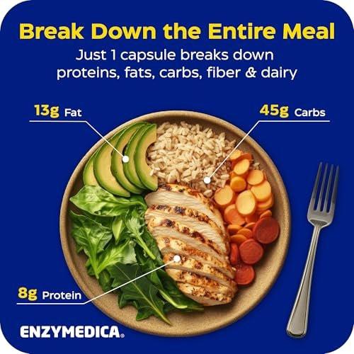 Enzymedica Digest Complete + Probiotics - Digestive Enzyme Supplement for Women & Men, Enzyme and Probiotic Capsules for Digestion, Gut Health Support, Helps Gas & Bloating, Vegetarian - 30 Caps - görsel 17