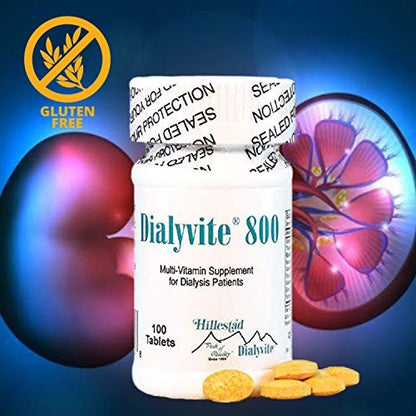 Dialyvite 800 Multi-Vitamin Supplement for Dialysis Patients, 100 Tablets