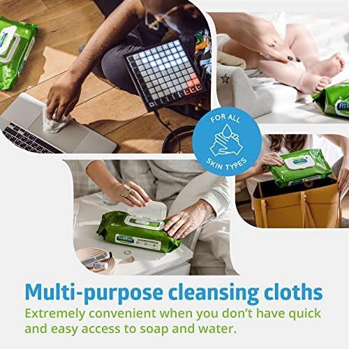 Medline FitRight Aloe Personal Wipes, 8 x 10 Inches, Scented, Soft Pack with Flip Top Lid, Pack of 100 - görsel 9
